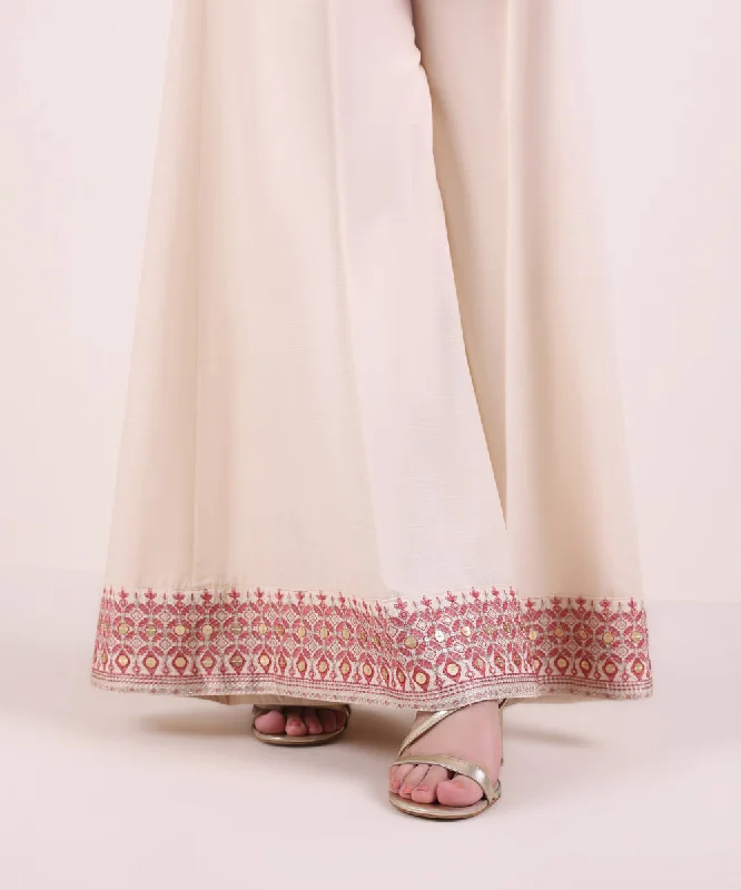 Embroidered Raw Silk Sharara