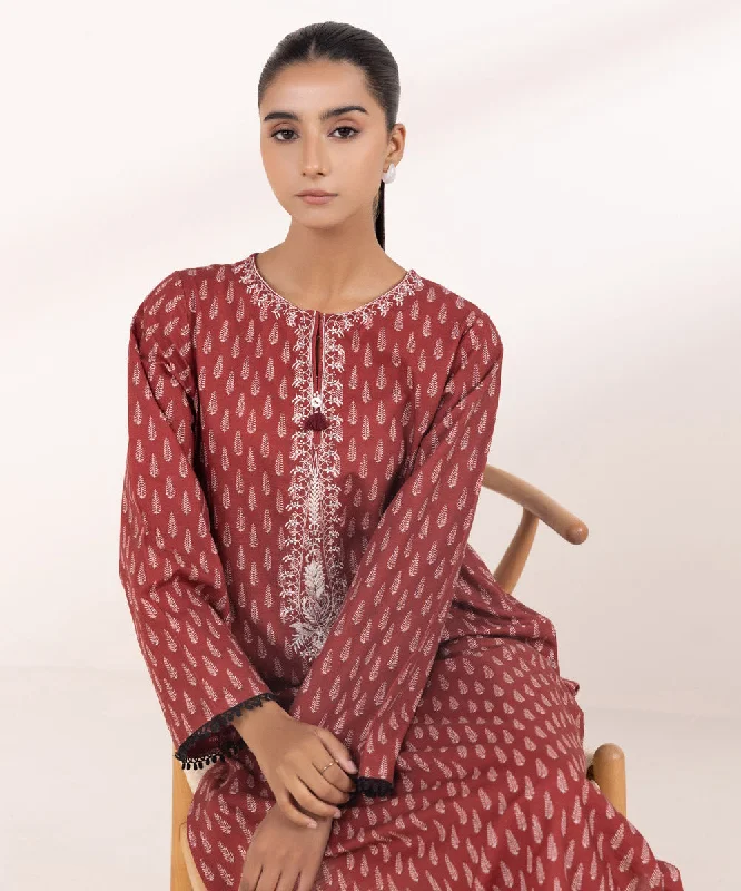 Embroidered Light Khaddar Shirt