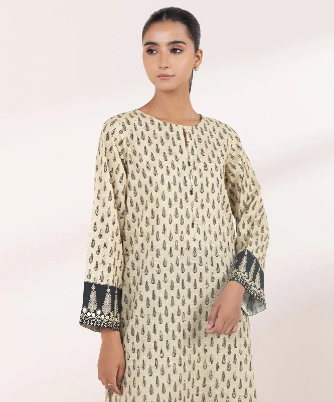 Embroidered Light Khaddar Shirt