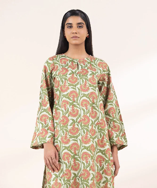 Printed Khaddar Shirt