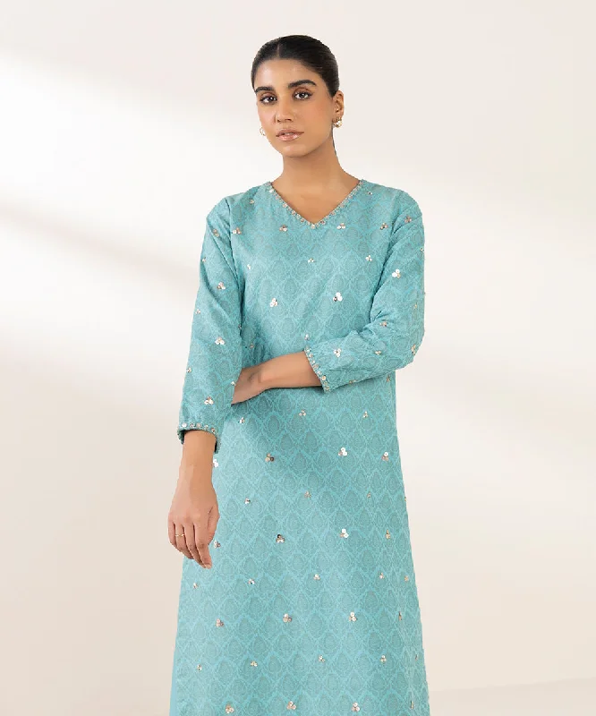 Embroidered Cotton Jacquard Shirt