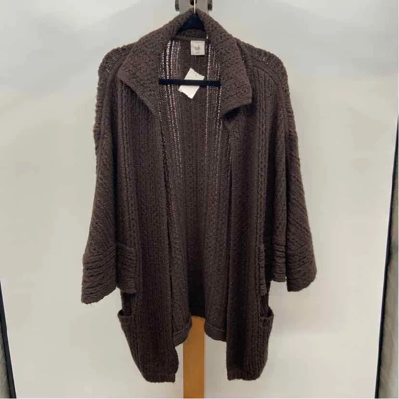 CABI Women's Size XS/S Brown Cable Knit Cardigan