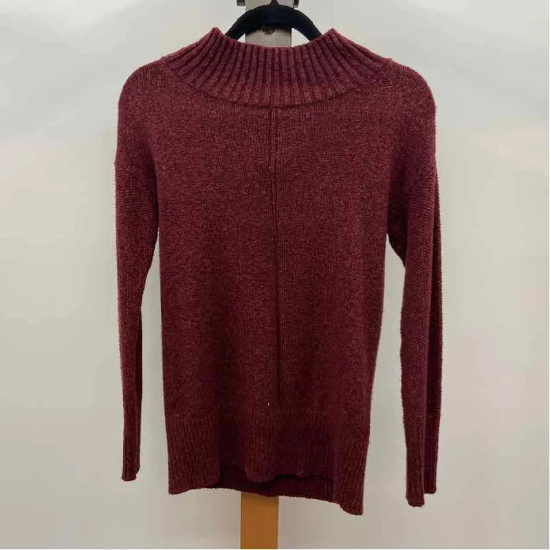 Loft Women's Size XS maroon Heathered Sweater