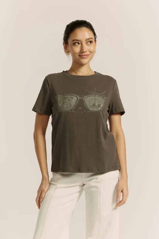 Sunnies Charcoal Grey Graphic T-Shirt