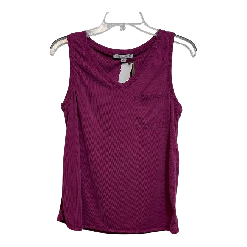 Top Sleeveless Basic By Green Envelope In Maroon, Size: S