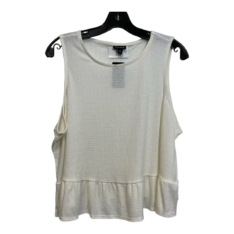 Top Sleeveless By Torrid In Off White, Size: L