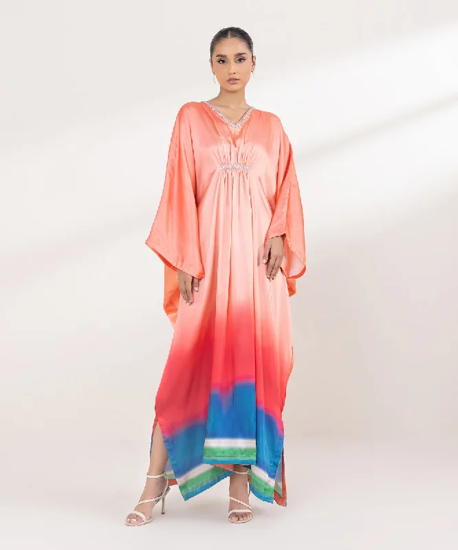 Embellished Silk Kaftan