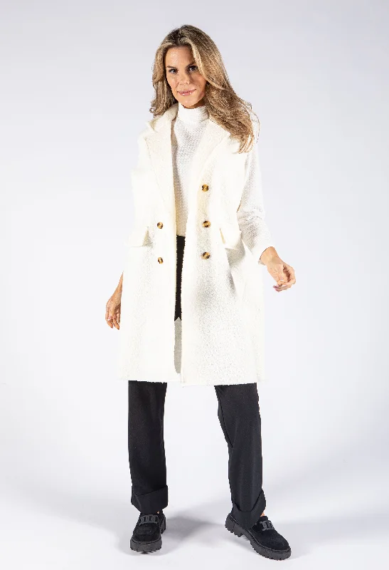 Sleeveless Boucle Coat