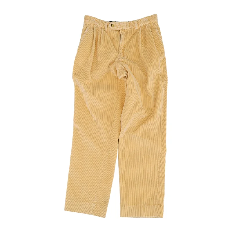 Beige Solid Pants