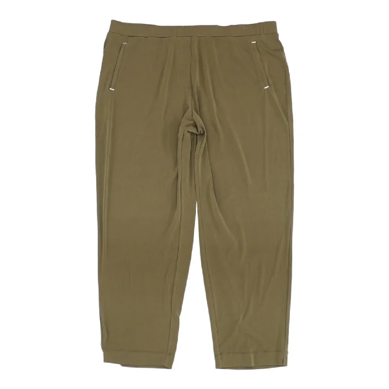 Brown Solid Active Pants