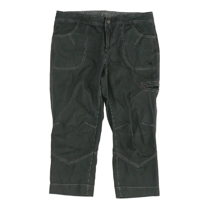 Charcoal Solid Capri Pants