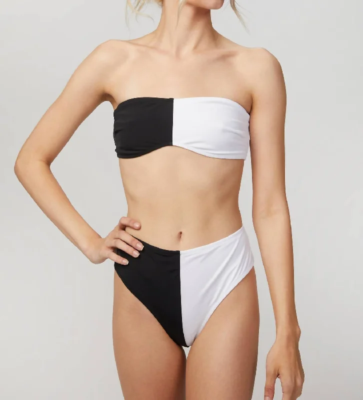 Clio Bikini Top In Black/white