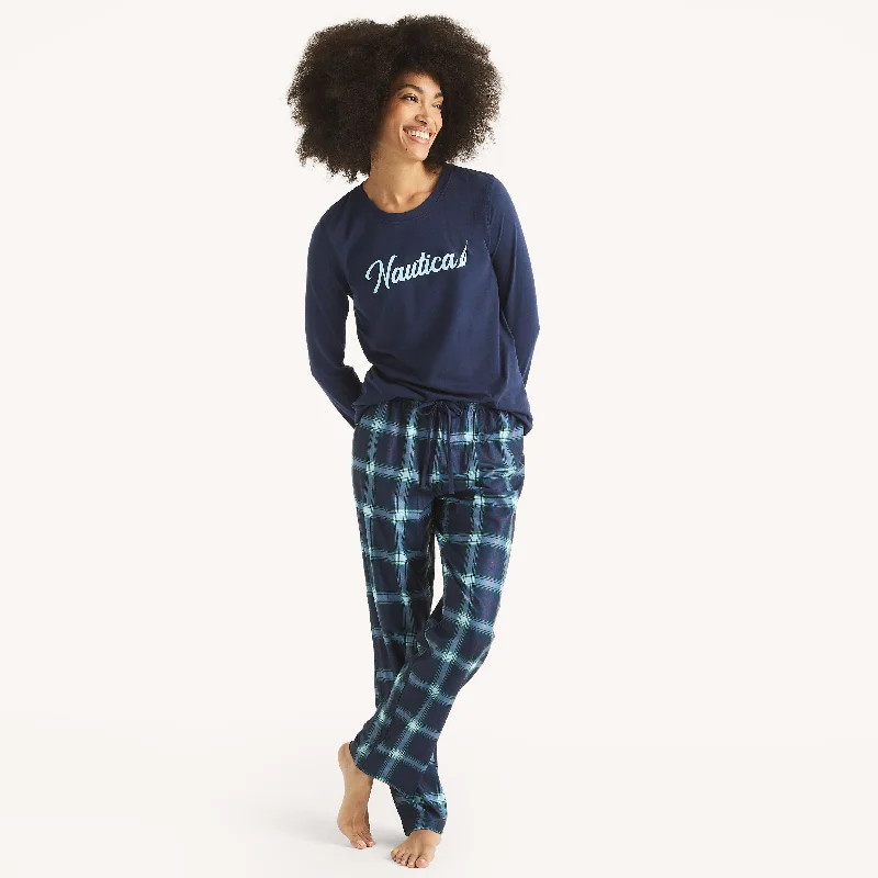 Nautica Womens Women's Family Plaid Pajama Set