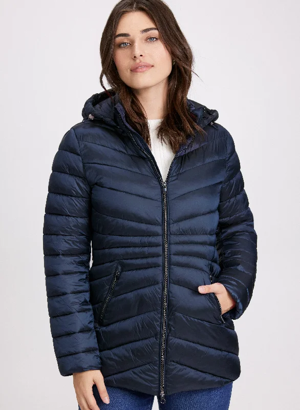 Removable Hood Puffer Coat