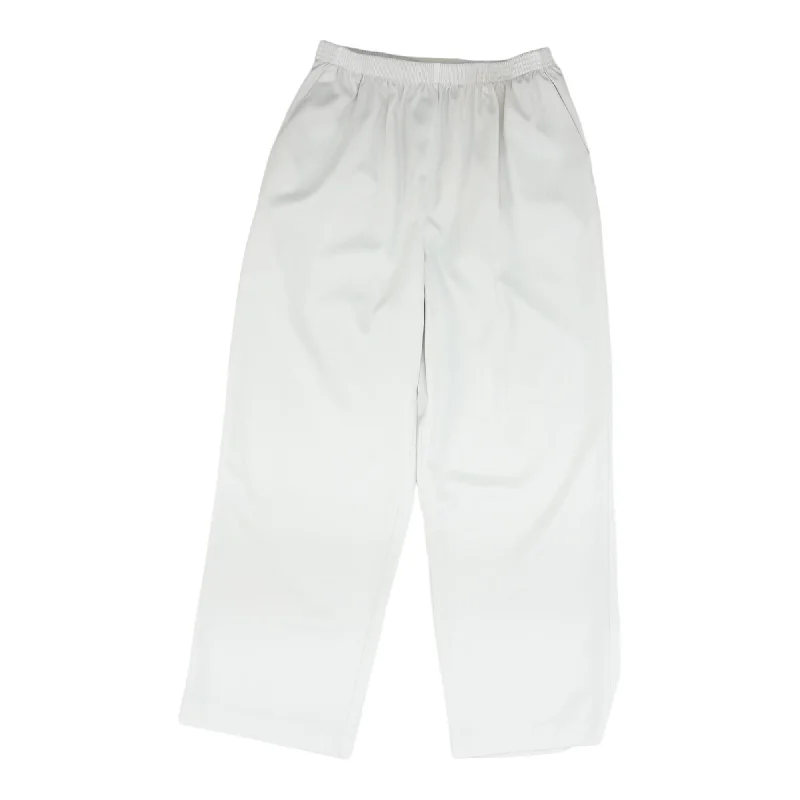 White Solid Pants