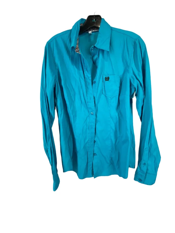 Top Long Sleeve By Clothes Mentor In Blue, Size: M