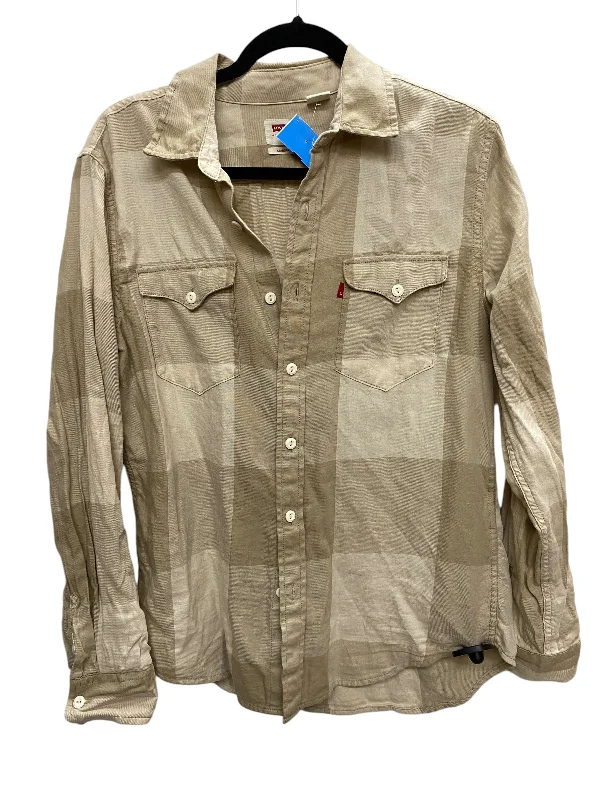 Top Long Sleeve By Levis In Brown, Size: M