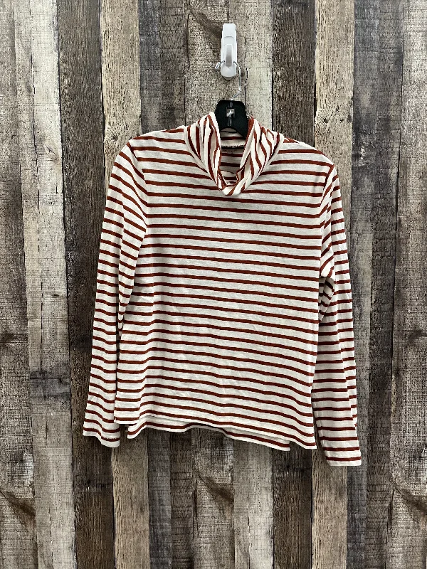 Top Long Sleeve By Madewell In Striped Pattern, Size: M