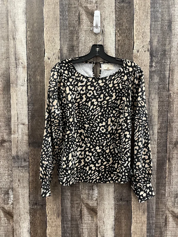 Top Long Sleeve By Melloday In Animal Print, Size: M