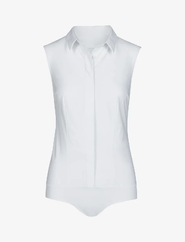 Classic Sleeveless Button Down Bodysuit