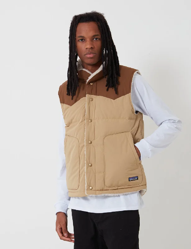 Patagonia Reversible Bivy Down Vest - Classic Tan