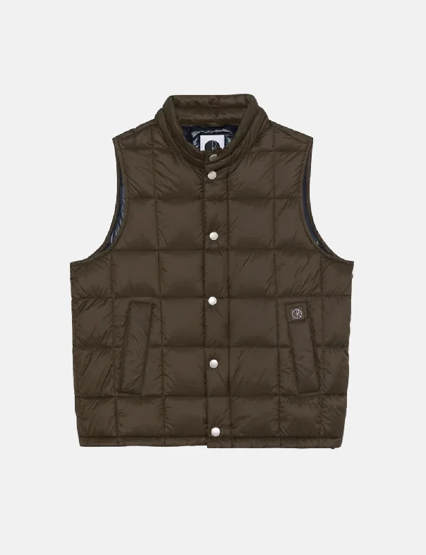 Polar Skate Co. Lightweight Puffer Vest - Brown