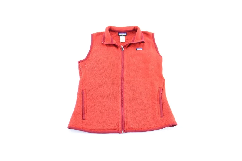 Women's Patagonia Logo Patch Red Zip Up Vest